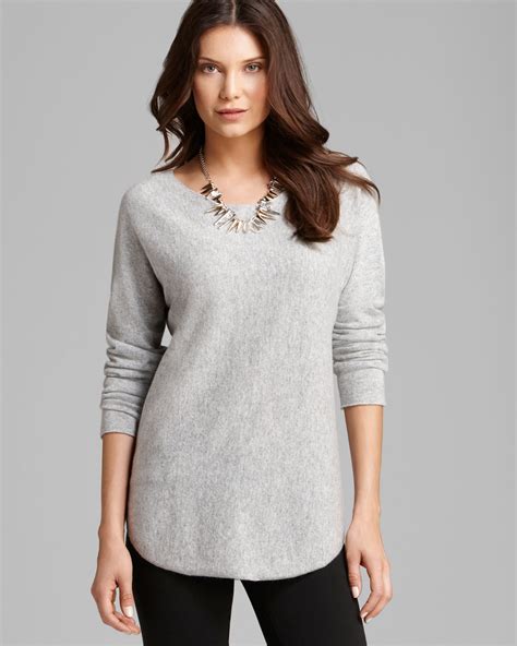 michael kors gray striped pullover|Michael Kors Women's Gray Pullover Sweaters .